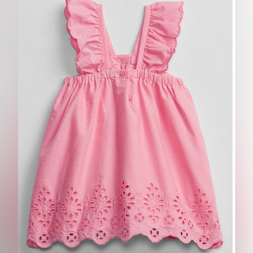 Gap pink eyelet cotton dress